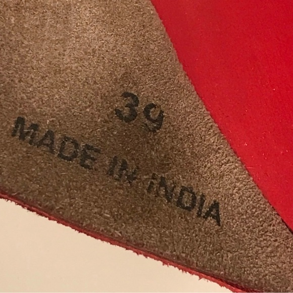 Free people Red Wood Westtown Slides Clogs 39 - Picture 5 of 12